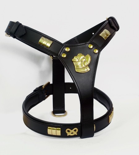 Leather dog harness designer - leather,