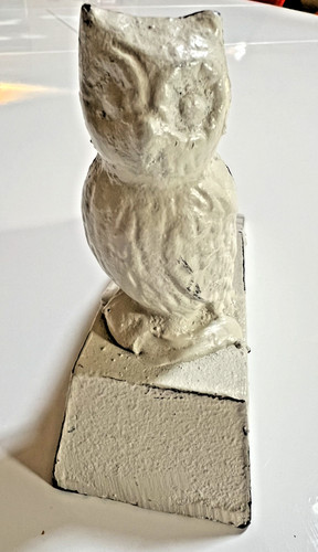 Cast iron owl door stop - -, 14
