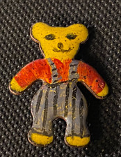 VINTAGE ENAMEL YELLOW RED GREY