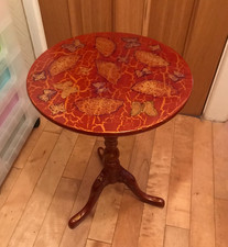 Vintage Red and Gold Painted &