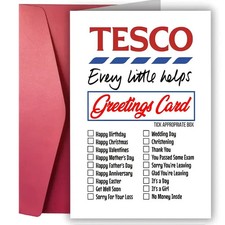 Tesco Value Funny Blank Greeting Card Tick Occasion 16 x 11cm *UK Seller*