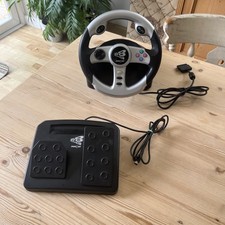 Microsoft Xbox Play On V8 Racer Steering Wheel & Pedal Set 