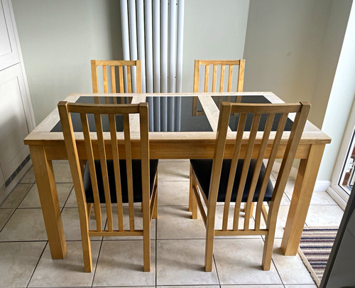 5pc light wood - light, rectangular