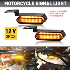 2x LED MOTORCYCLE MOTORBIKE TURN SIGNAL INDICATORS LIGHT ARROW LAMP AMBER 12V UK