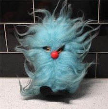 Vintage Turquoise Blue Hairy