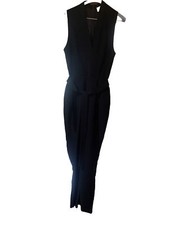 Reiss ~BRAMLEY Smart Belted Black Jumpsuit/Playsuit UK 8
