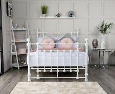 White Victorian King Size Metal Bed Frame. R.R.P  £299.99. Selling as seconds.