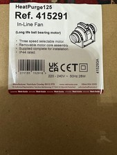 Ventaxia in line fan 125mm 5in no run on timer heatpurge range