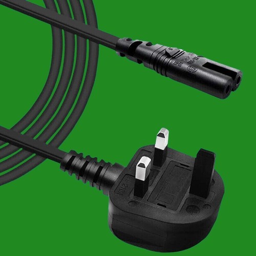 Black power lead - 5m, mains