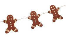 Wooden Gingerbread Man Bunting