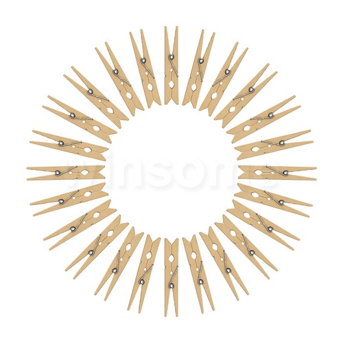 24x wooden clothes pegs clips - clothes,