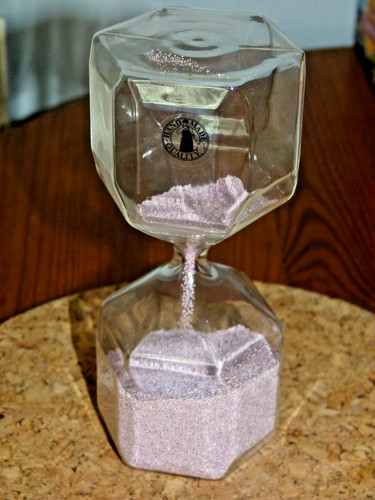 Large glass sand - sand, timer