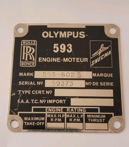 Concorde rolls royce olympus - concorde,