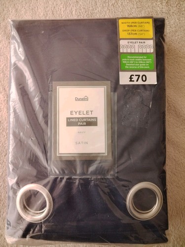 Dunelm eyelet lined curtains - eyelet,