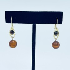 Gold Tone Leverback Dangle