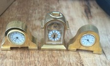 Miniature brass clocks - miniature,