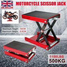 500KG Motorbike Motorcycle Table Bench Workshop Scissor Lift Jack Stand Paddock