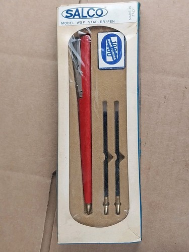 Vintage salco stapler - vintage, pen