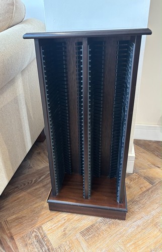 Vintage dark wood rack - dark, cd
