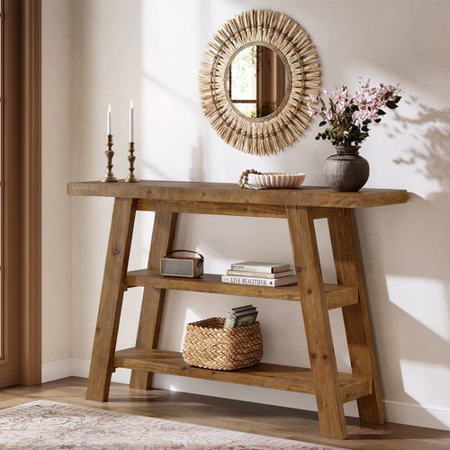 Solid wood console table - wood,