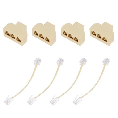 4pcs beige telephone junction - 4pcs,