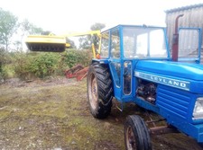 Leyland 270 diesel tractor and twose Rousseau 420 hedge cutter trimmer 