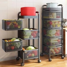 Rotating Storage Rack For Auction Multi-functional Black 26 x 26 x 87cm