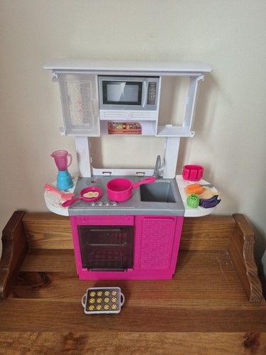 Barbie kitchen playset with - kitchen,