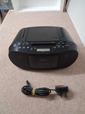 Sony CFD-S50 CD Tape Deck Radio AUX Player Recorder Portable Handle Black