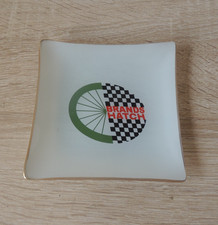 Vintage Brands Hatch - Motor Racing Glass Trinket Dish / Ashtray - 