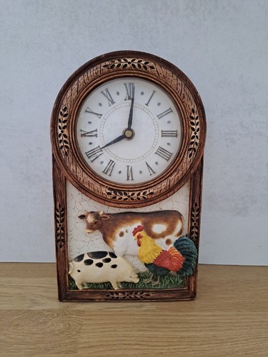 Rustic farm animal wall - farm, clock