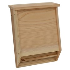 Wooden Bat House Box for Roosting & Nesting 2 Chamber Garden Habitat Natural