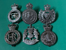 6 X VINTAGE POLICE CAP BADGES