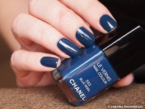 Chanel blue rebel 553 - chanel, nail