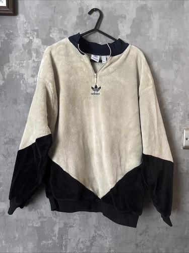 Adidas vintage fleece half - half, zip