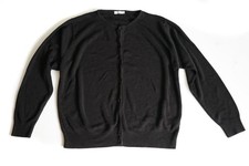 Black Cardigan Sleeveless Vest Knit Jumper Winter Sweater Soft Cosy