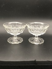 Set Of 2 Vintage Small Glass