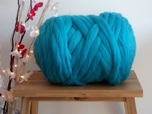 Azure blue merino wool - merino,