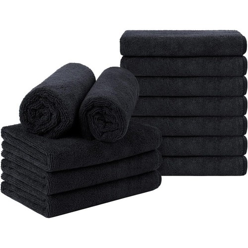 Black salon towel - towel, pack