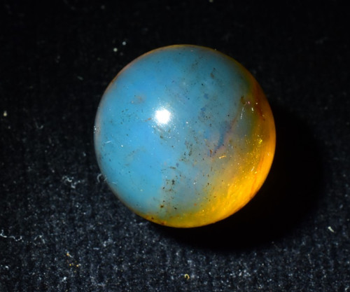 Dominican amber bead blue - dominican,