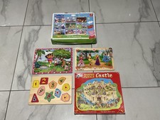 5 x Kids Jigsaws wooden jigsaws Dora, galt, Disney + peppy pig 9 in 1 jigsaw