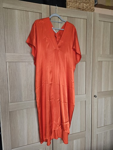 Zara satin viscose neck - zara, v-neck