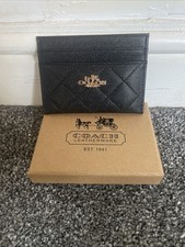 Coach Black Quilted Textured