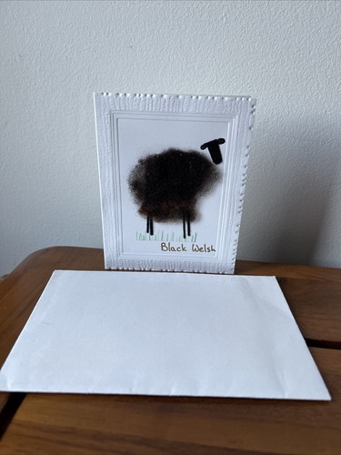 Handmade greeting card sheep - handmade,