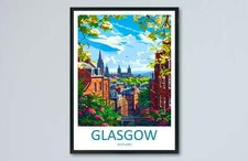 Glasgow Travel Print Wall Art