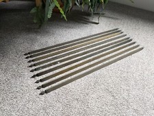 Antique Brass Stair Rods No Clips x9 Vintage Victorian Gothic 27"L
