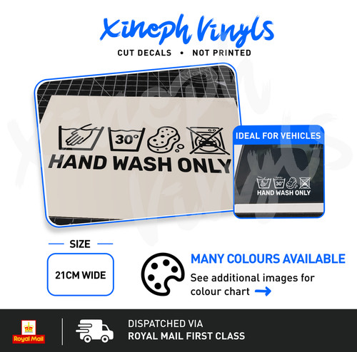 Hand wash only vinyl - hand, sticker