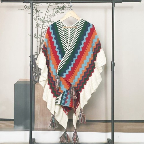 Women ethnic knit - ethnic, poncho