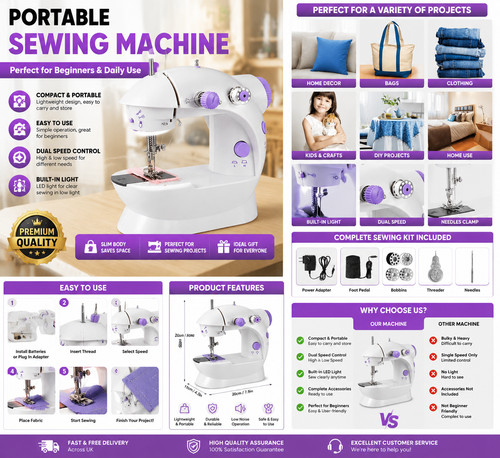 Portable mini electric sewing - mini,