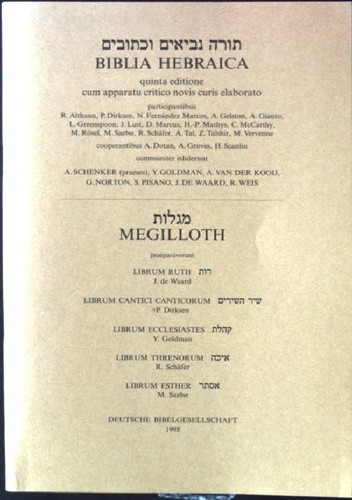 Megilloth biblia hebraica - biblia,